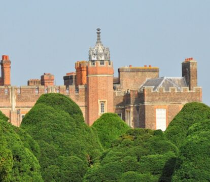 Hampton Court Palace awaiting flower show
