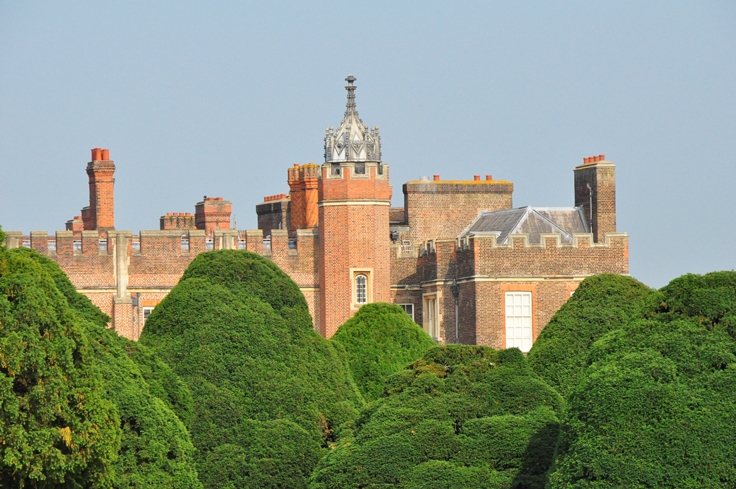 Hampton Court Palace awaiting flower show