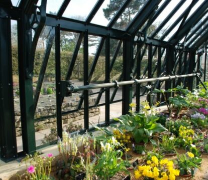 The inside of Alpine House at Wisley, made by Alitex