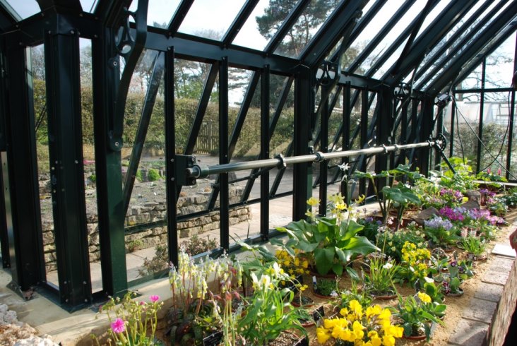 The inside of Alpine House at Wisley, made by Alitex