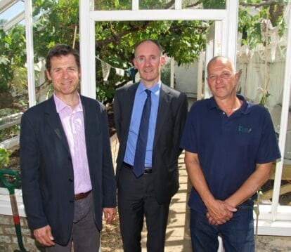 Richard, Tom and Tony in the Alitex greenhouse