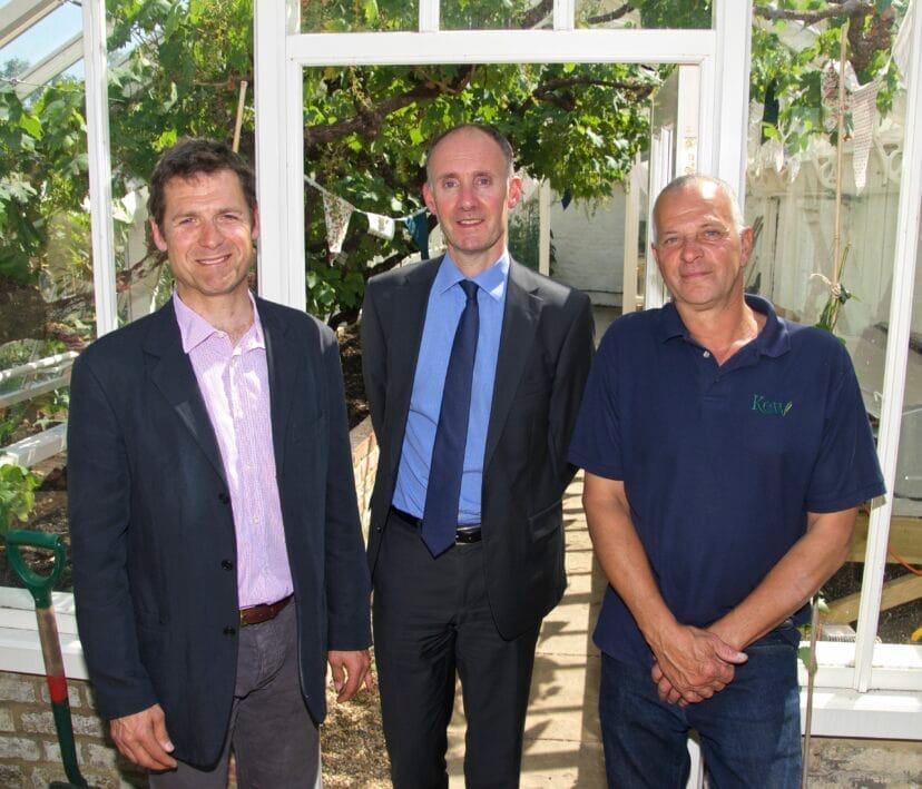 Richard, Tom and Tony in the Alitex greenhouse