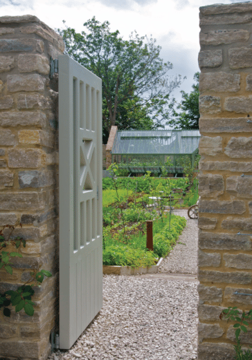 Greenhouse in walled kitchen garden