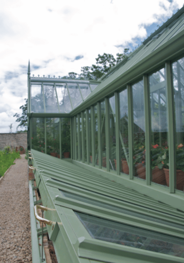 Greenhouse with cold frames