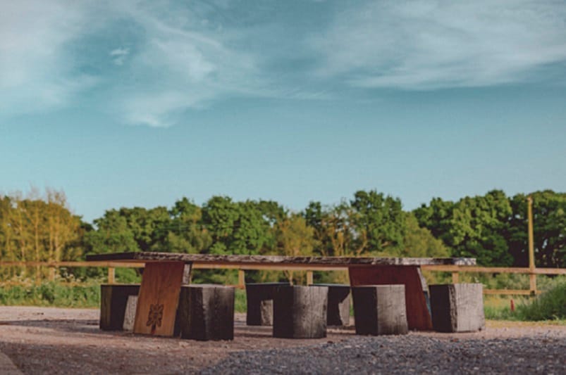 Table Built by Adventurous Joiner Oli Carter for Chelsea Flower Show