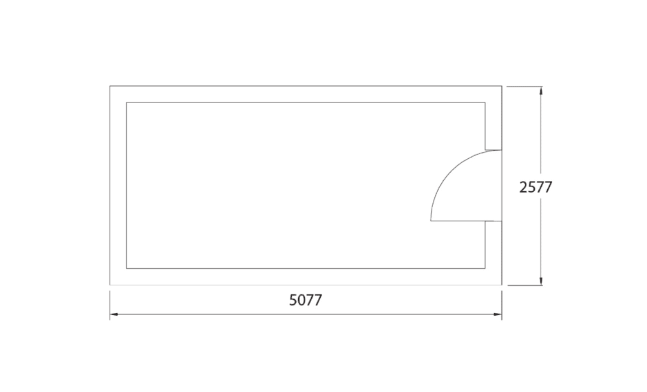 2D ground plan of greenhouse