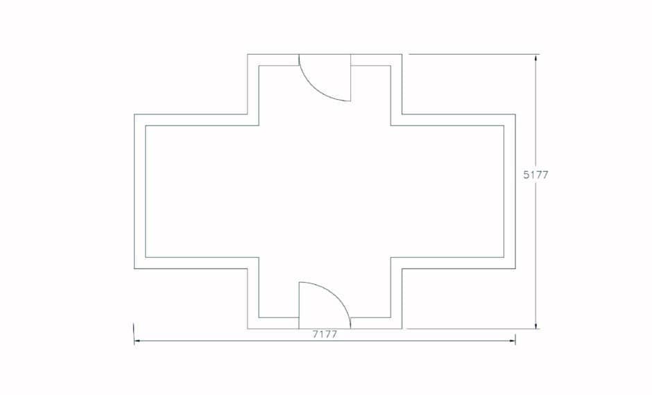 2d ground plan of greenhouse