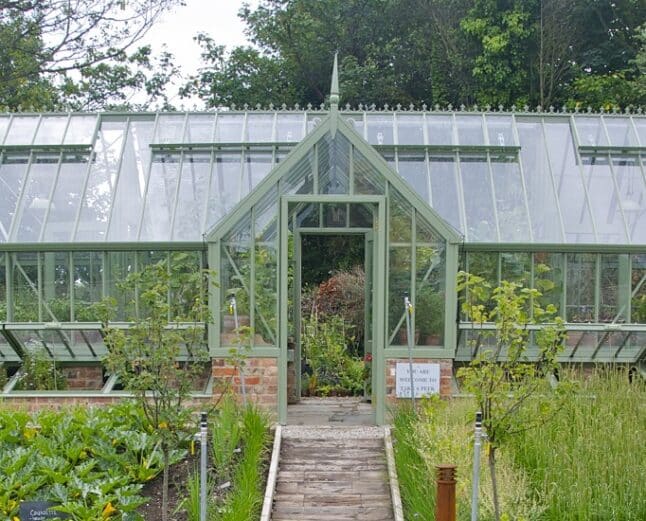 Green greenhouse, full view