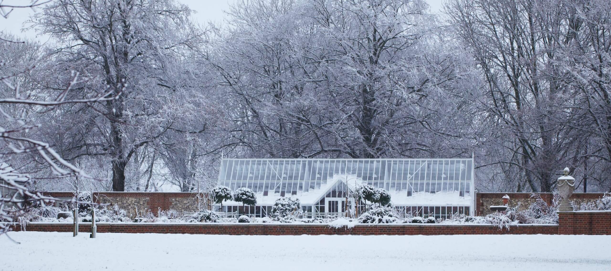 alitex greenhouse in the snow