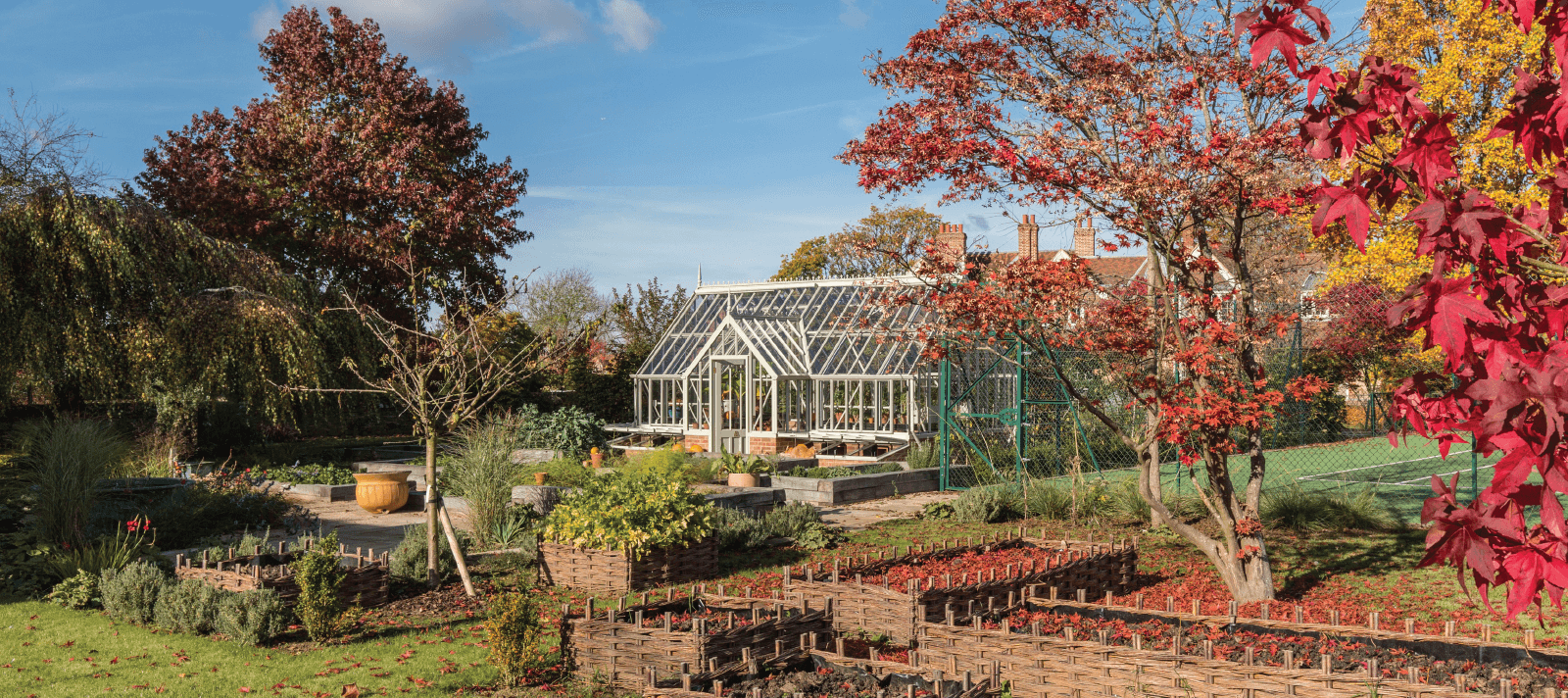 Alitex greenhouse in autumn