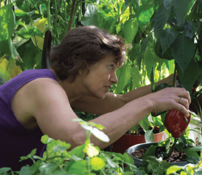 Lady gardening