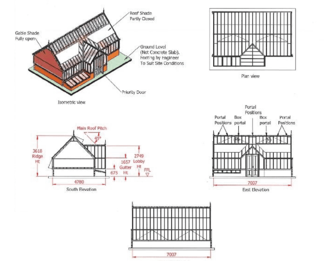 3D Glasshouse drawings