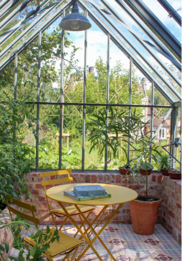Seating in a greenhouse