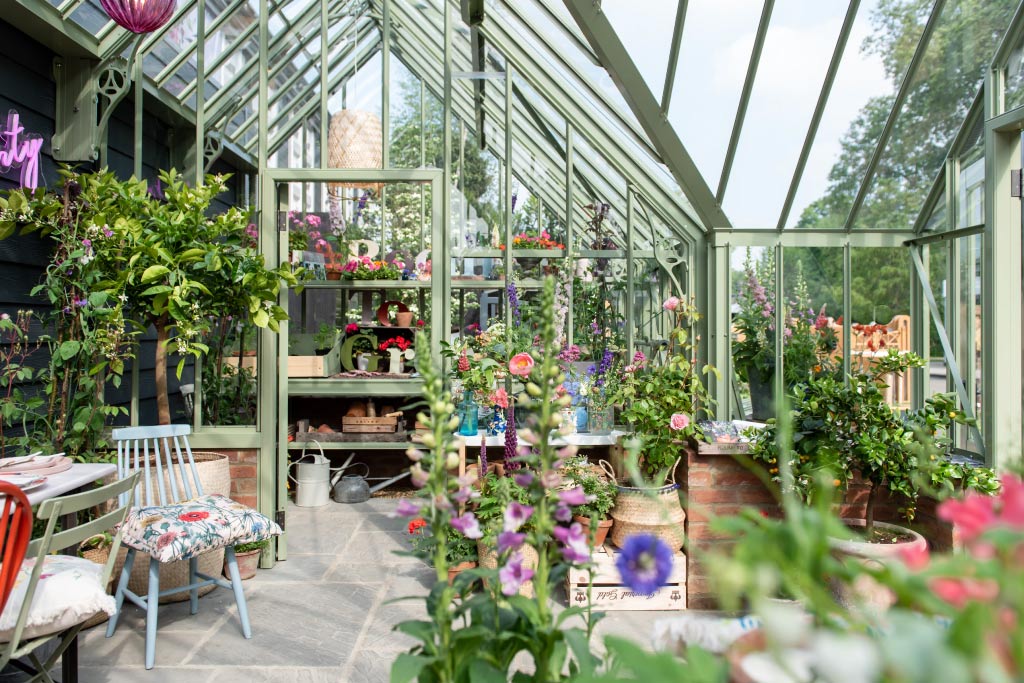 Internal shot of greenhouse at chelsea flower show