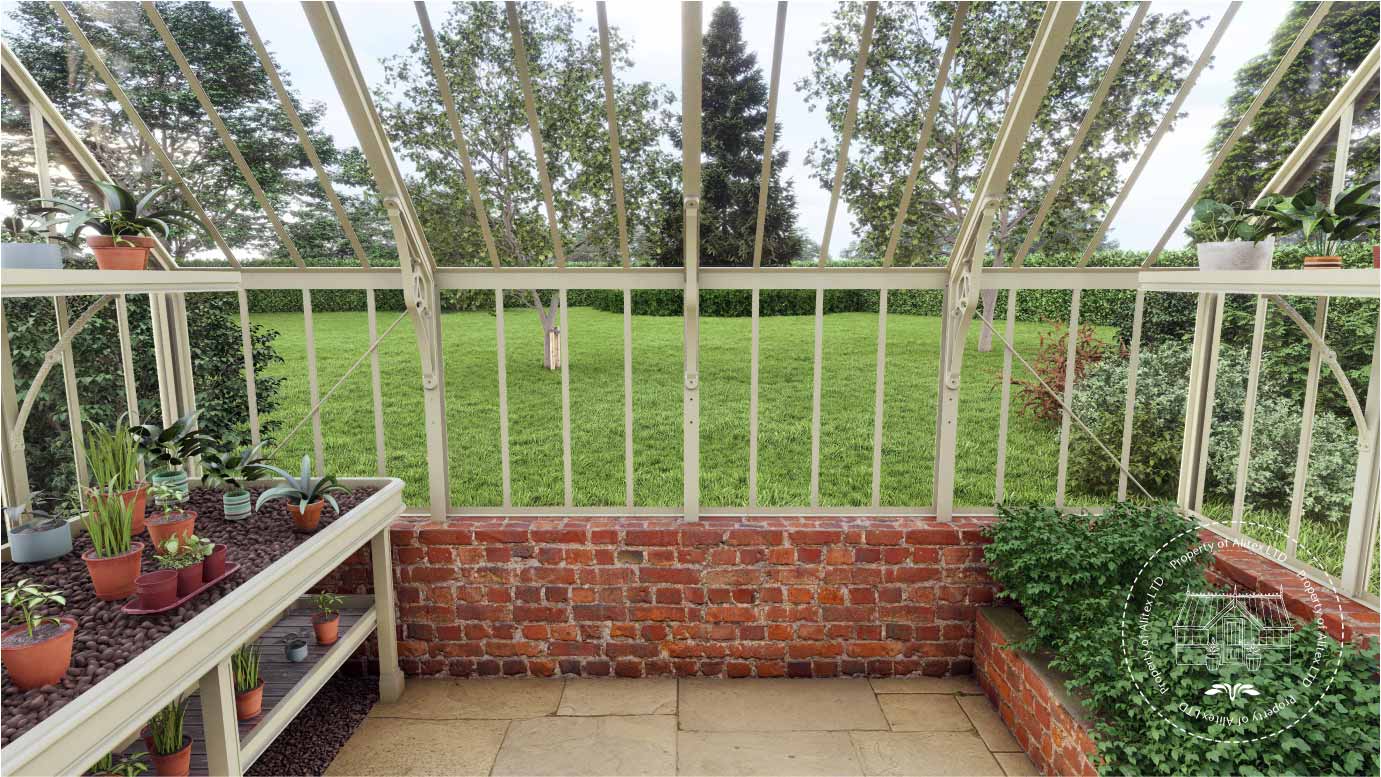 Mottisfont Alitex Greenhouse fruit and veg internal layout