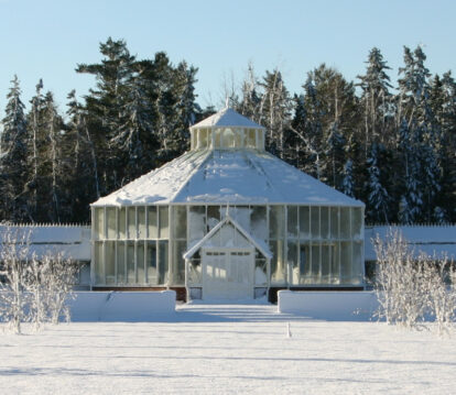 Alitex bespoke greenhouse in the snow