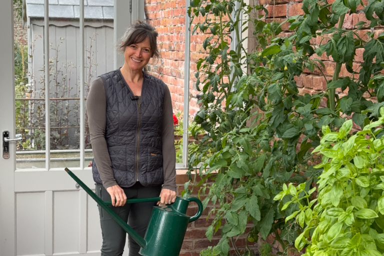 Jenny Williams of Laundry Garden in Alitex greenhouse