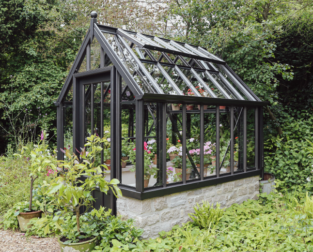 Alitex small black bespoke greenhouse